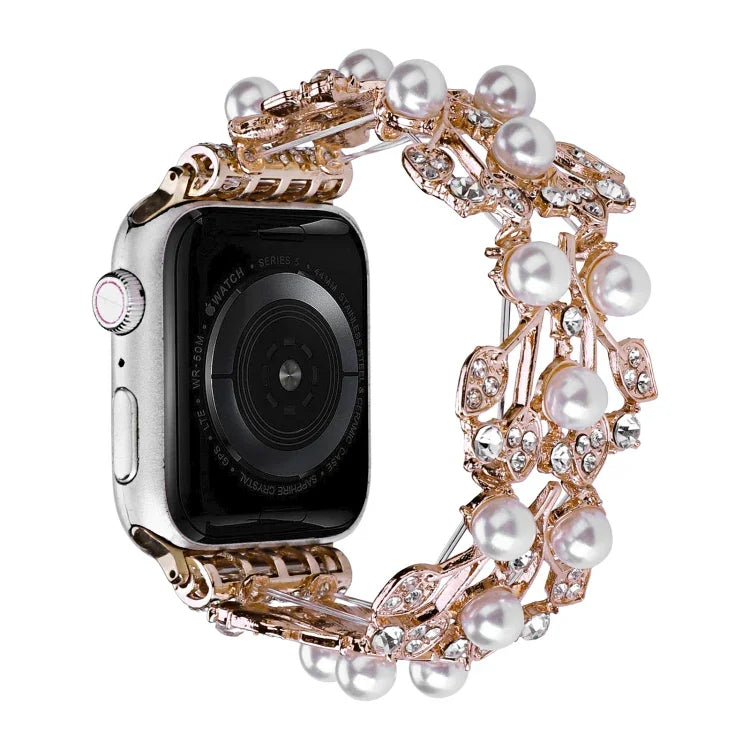 Four-leaf Bead Metal Watch Band, For Apple Watch 6 40mm, For Apple Watch 6 44mm, For Apple Watch 5 44mm, For Apple Watch 5 40mm, For Apple Watch 4 44mm, For Apple Watch 4 40mm, For Apple Watch 3 38mm, For Apple Watch 3 42mm, For Apple Watch 2 42mm