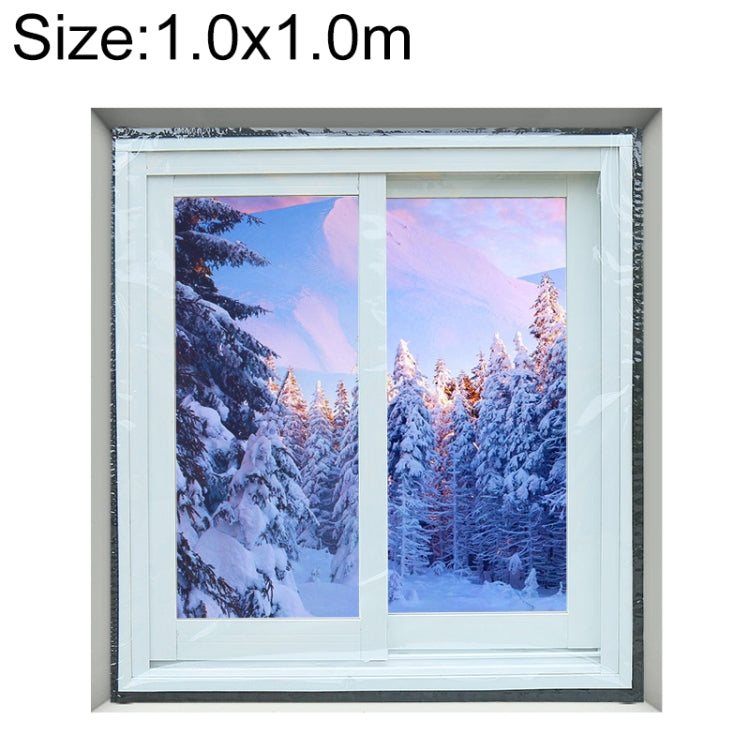 Window Windproof Warm Film Indoor Air Leakage Soundproof Double-Layer Insulation, 1.0x1.0M, 1.2x0.8M, 1.2x1.0 M, 1.2x1.2M, 1.2x1.5M, 1.2x2.0M, 1.3x1.5M, 1.4x1.8M, 1.5x1.0M, 1.5x1.5M, 1.5x1.8M, 1.5x2.0M, 1.6x1.2, 1.6x1.4M, 1.6x1.6M, 1.6x1.8M, 1.6x2.2M