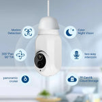 1080P Bulb Type WiFi Surveillance Camera Support Night Vision & Two - way Intercom & Motion Detection - Trustpick