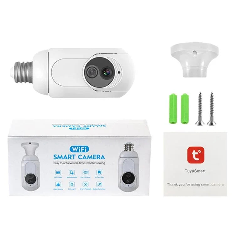 1080P Bulb Type WiFi Surveillance Camera Support Night Vision & Two - way Intercom & Motion Detection - Trustpick