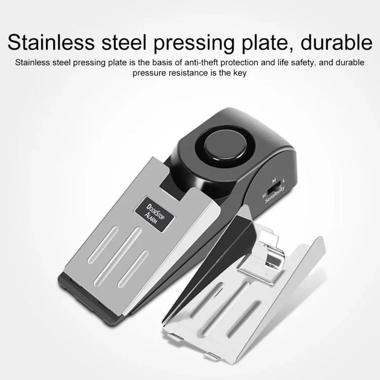 120dB Wedge Shape Door Stop Alarm Home Security Thief Prevention Device - Trustpick