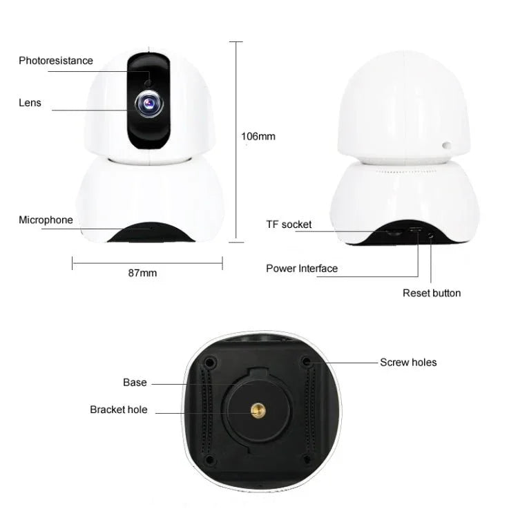 163Eye X3 - UJ36 Smart Rotatable P2P Network HD Video Camera - Trustpick