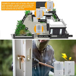 2 to 1 PIR Infrared Sensors Wireless Doorbell Alarm Detector for Home / Office - Trustpick