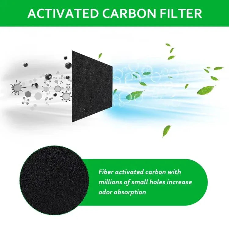 6pcs /Pack Carbon Filter For Litter - Robot 4 Replacement Parts - Trustpick