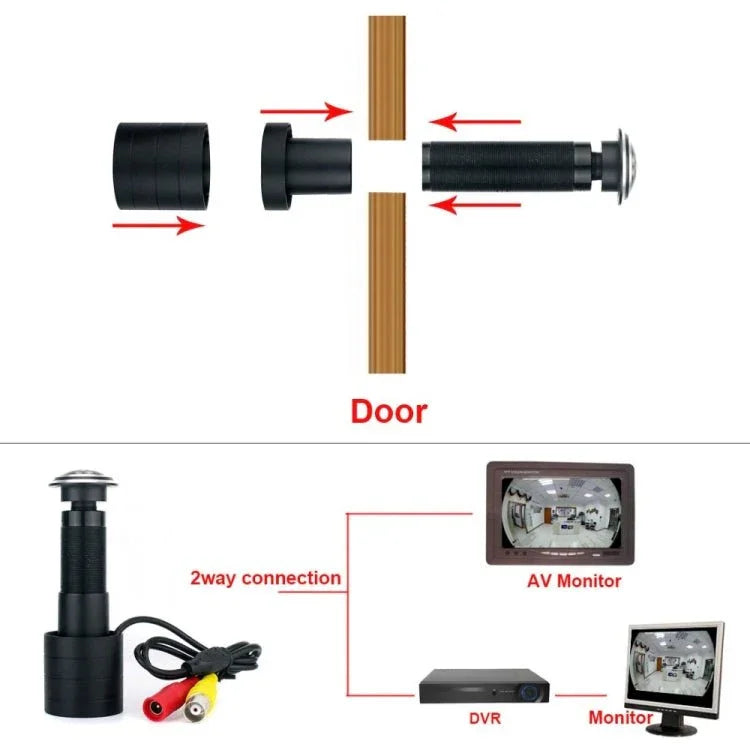 800TVL CVBS Analog door cat eye Color wide view Door Viewer Camera Adjustable Home Security Camera - Trustpick
