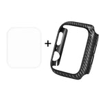 ENKAY Hat-Prince 2 in 1 Carbon Fiber Texture TPU Semi-clad Protective Shell + 3D Full Screen PET Curved Heat Bending HD Screen Protector For Apple Watch Series 6 / 5 / 4 / Watch SE 40mm, For Apple Watch Series 6 / 5 / 4 / Watch SE 40mm