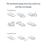 U8S USB / Type-C Magnetic Wireless Charger Fast Charger for Samsung Watch 3 / 4, 4 Classic, Active 1 / 2