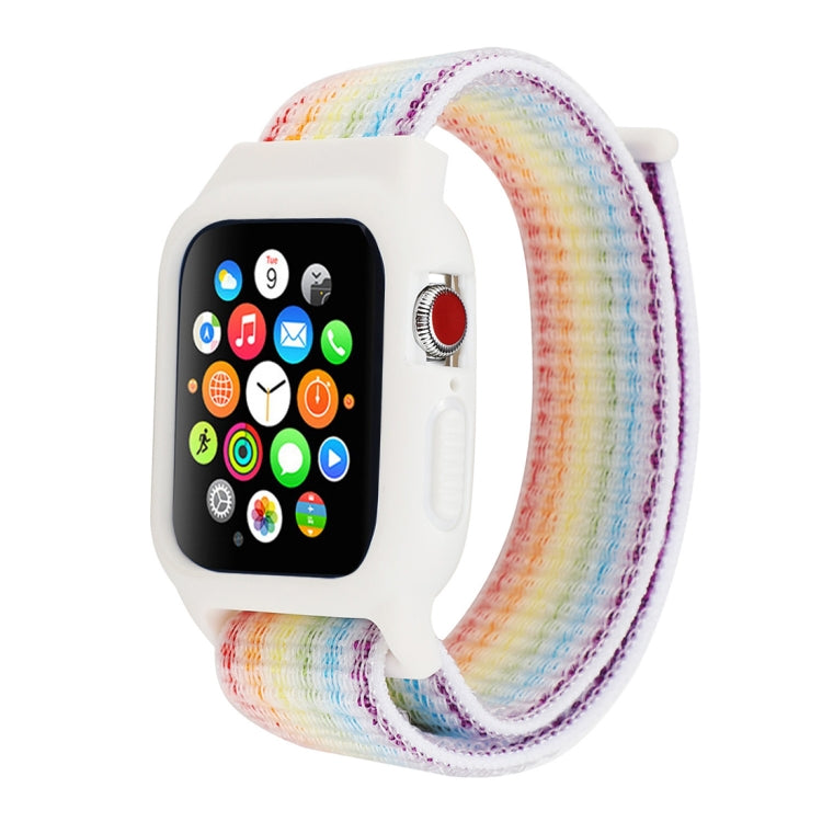 For Apple Watch Ultra 49mm&Watch Ultra 2 49mm / Series 10 46mm / 9&8&7 45mm / SE 3&SE 2&6&SE&5&4 44mm / 3&2&1 42mm Nylon Watch Band with Hook and Loop Fastener, For Apple Watch Ultra 49mm / Series 8&7 45mm / SE 2&6&SE&5&4 44mm / 3&2&1 42mm             ...