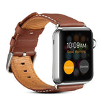 Denior Environmental Luxury Car Watch Leather Watch Band for Apple Watch Series 10 42mm / 9&8&7 41mm / SE 3&SE 2&6&SE&5&4 40mm / 3&2&1 38mm