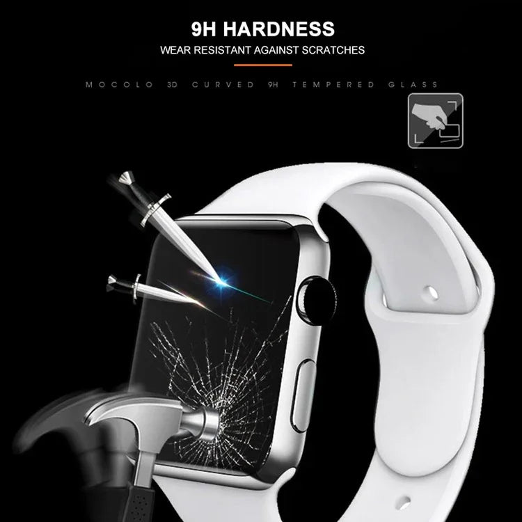 mocolo 0.33mm 9H 3D Round Edge Full Glue Tempered Glass Film For Apple Watch Series 6 / 5 / 4 / Watch SE 40mm, For Apple Watch Series 6 / 5 / 4 / Watch SE 40mm