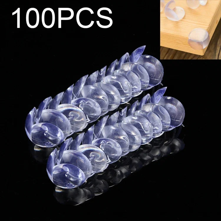 100 PCS Baby Desk Corner Safety Cover Pad Hemisphere Shape Children Table Anti-collision Protector Cushion with Double-sided Adhesive, 100 PCS Hemisphere Shape