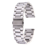 22mm Three Flat Buckle For Samsung Gear S2 Classic Smart Watch Butterfly Buckle 3 Beads Stainless Steel Watchband