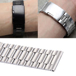 22mm Three Flat Buckle For Samsung Gear S2 Classic Smart Watch Butterfly Buckle 3 Beads Stainless Steel Watchband