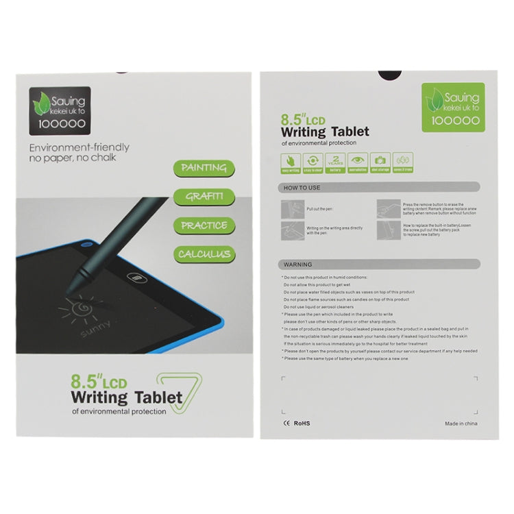 Portable 8.5 inch LCD Writing Tablet Drawing Graffiti Electronic Handwriting Pad Message Graphics Board Draft Paper with Writing Pen, 8.5 inch Blue, 8.5 inch Red, 8.5 inch White, 8.5 inch Black, 8.5 inch Green