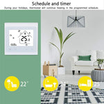 BHT-002GBLW 16A Load Electronic Heating Type LCD Digital Heating Room Thermostat with Sensor & Time Display, WiFi Control, BHT-002GBLW 16A (Black)  Electronic Heating Type, BHT-002GBLW 16A (White)  Electronic Heating Type