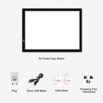 A3 8W 5V LED USB Three Level of Brightness Dimmable  Acrylic Scale Copy Boards Anime Sketch Drawing Sketchpad with USB Cable, Three Level of Brightness Dimmable with USB Cable & Power Adapter