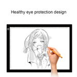 A3 8W 5V LED USB Three Level of Brightness Dimmable  Acrylic Scale Copy Boards Anime Sketch Drawing Sketchpad with USB Cable, Three Level of Brightness Dimmable with USB Cable & Power Adapter