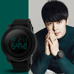 SKMEI 1142 Multifunctional Men Outdoor Sports Noctilucent Waterproof Silica Gel Digital Watch