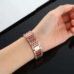 For Fitbit Charge 3 Diamond-studded Stainless Steel  Watch Band