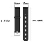 18mm Texture Silicone Wrist Strap Watch Band for Fossil Female Sport / Charter HR / Gen 4 Q Venture HR