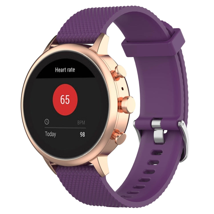 18mm Texture Silicone Wrist Strap Watch Band for Fossil Female Sport / Charter HR / Gen 4 Q Venture HR