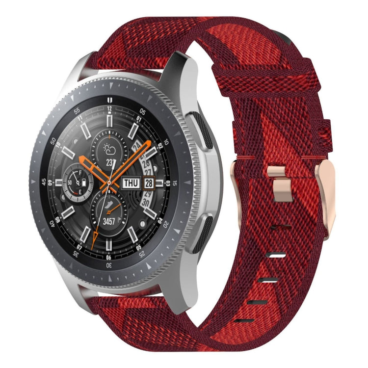 22mm Stripe Weave Nylon Wrist Strap Watch Band for Galaxy Watch 46mm / Gear S3