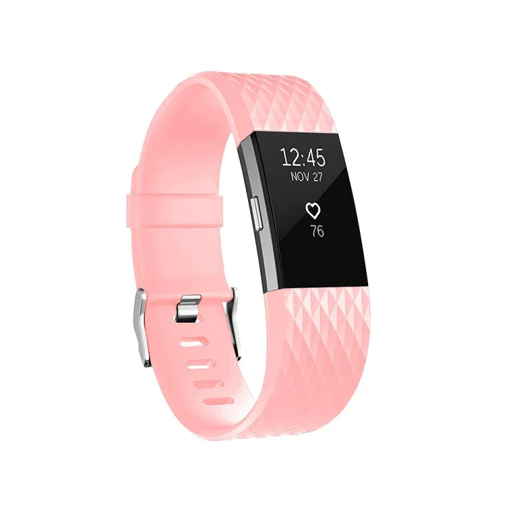 Diamond Pattern Adjustable Sport Watch Band for FITBIT Charge 2, Size: S, 10.5x8.5cm, S