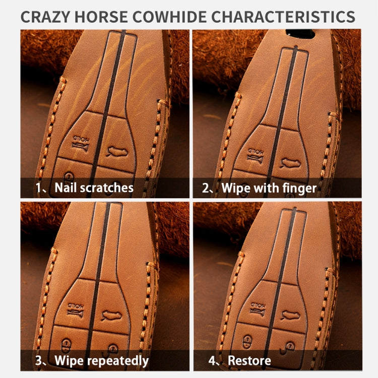 For Ford Focus/Mondeo/Maverick/Explorer/Escort/Edge 2017-2018 C231 Car Key Leather Protective Case, C231