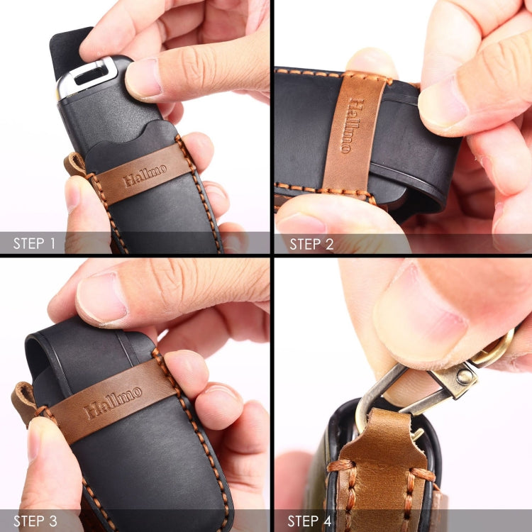 For Chevrolet 5-button Hallmo Car Cowhide Leather Key Protective Cover Key Case, C114