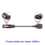 For Iveco 30 Pin Male to OBDII 16 Pin Female Truck Adapter Cable, For Iveco