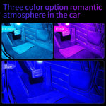 Car 4 in 1 USB RGB Foot LED Atmosphere Light, White Light, Ice Blue Light, Pink Light