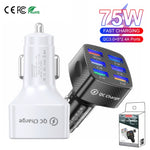 BK-360 6 in 1 QC3.0+3.1A USB luminescent Car Charger, BK-360