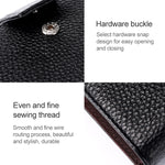 KB189 Vertical Cowhide Leather Organ Shape Multiple Card Slots Anti-magnetic RFID Wallet for Ladies, with Transparent Window, KB189 Black, KB189 Purple, KB189 Rose Red, KB189 Sapphire Blue