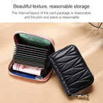 KB191 Zipper Cowhide Leather Organ Shape Multiple Card Slots Anti-magnetic RFID Wallet Clutch Bag for Ladies, KB191 Aqua Blue, KB191 Black, KB191 Dark Blue, KB191 Pink, KB191 Light Purple, KB191 Wine Red, KB191 Brown