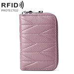 KB191 Zipper Cowhide Leather Organ Shape Multiple Card Slots Anti-magnetic RFID Wallet Clutch Bag for Ladies, KB191 Aqua Blue, KB191 Black, KB191 Dark Blue, KB191 Pink, KB191 Light Purple, KB191 Wine Red, KB191 Brown