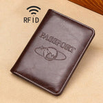 TP-8296 Multi-functional RFID Leather Travel Passport Holder