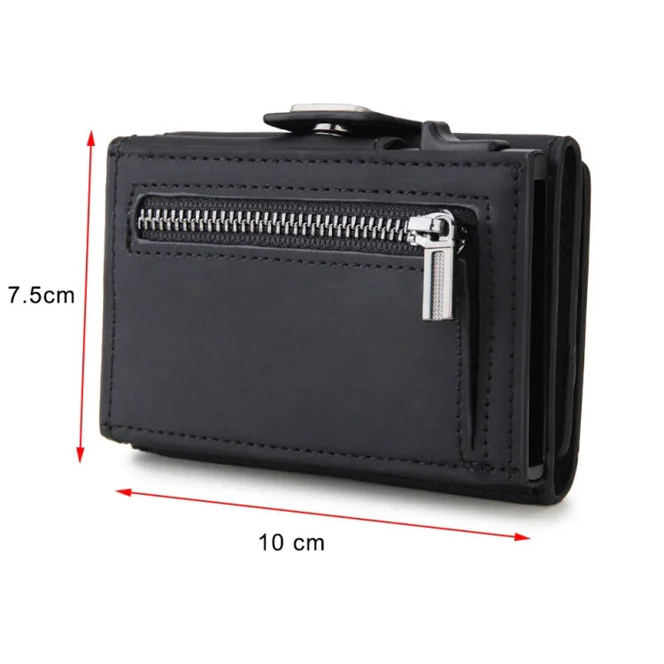 CH0727-1 RFID Carbon Fiber Zipper Multifunctional Card Package
