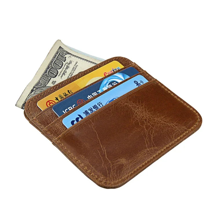 KB108 Antimagnetic RFID Fashion Crazy Horse Texture Bus Credit Card Package burglar brush, KB108