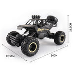 HD6026 1:12 Large Alloy Climbing Car Mountain Cross-country Four-wheel Drive Remote Control Car Toy, Size: 37cm, HD6026 1:12(Gold), HD6026 1:12(Red), HD6026 1:12(Silver), HD6026 1:12(Black), 6255 2.4GHz 1:16(Green)