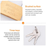 Copper Padlock Small Lock, Style: Long Lock Beam, 50mm Not Open, Long, 50mm Not Open