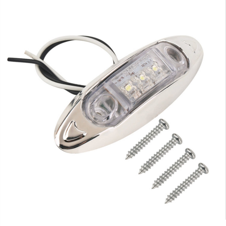 10 PCS DC 10-30V Car Truck Trailer Piranha 3-LED Side Marker Indicator Lights Bulb Lamp, Light Color: White, 10 PCS White Light