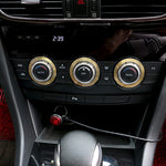 3 PCS Car Aluminum Air Conditioner Knob Case For ATENZA, For ATENZA(Red), For ATENZA(Silver), For ATENZA(Gold), For ATENZA(Blue)