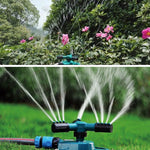 Garden Automatic Rotating Nozzle 360 Degree Rotary Automatic Sprinkler Garden Lawn Watering Nozzle,Applicable for 1/2 inch Water Pipes(Blue), 360 Degree Automatic Sprinkling 2