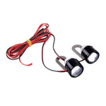 2 PCS 12V 3W  Eagle Eyes LED Strobe Light For Motorcycle ，Wire Length: 90cm, Wire Length: 90cm