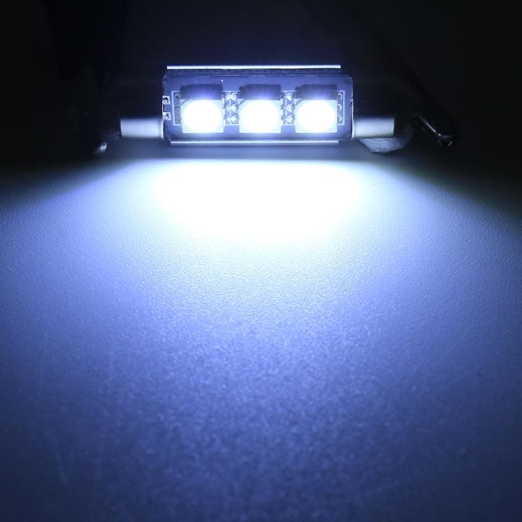 10 PCS 36mm DC12V / 1.7W / 7000K / 70LM 3LEDs SMD-5050 Car Reading Lamp, 36mm, 3LEDs SMD-5050