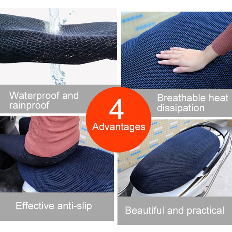 Waterproof Motorcycle Sun Protection Heat Insulation Seat Cover Prevent Bask In Seat Scooter Cushion Protect, Size: XXL, Length: 86- 92cm; Width: 40-56cm, Size: XXL (Black Red), Size: XXL (Black Blue), Size: XXL (Blue), Size: XXL (Black)