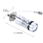 H3 100W 850 LM 7000K 20 SMD-2828-LEDs Car Fog Lights, DC 12-24V, H3