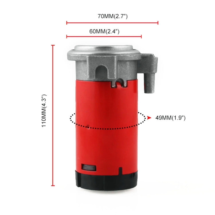 12V Portable Air Compressor for Air Horn Car Truck Vehicle, 12V Red