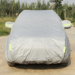 Oxford Cloth Anti-Dust Waterproof Sunproof Flame Retardant Breathable Indoor Outdoor Full Car Cover Sun UV Snow Dust Resistant Protection SUV Car Cover with Warning Strips, Fits Cars up to 5.1m(199 inch) in Length                                       ...