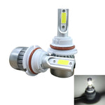 2pcs 9004 18W 1800LM 6000K Waterproof IP68 Car Auto LED Headlight with 2 COB LED Lamps, DC 9-36V, 9004